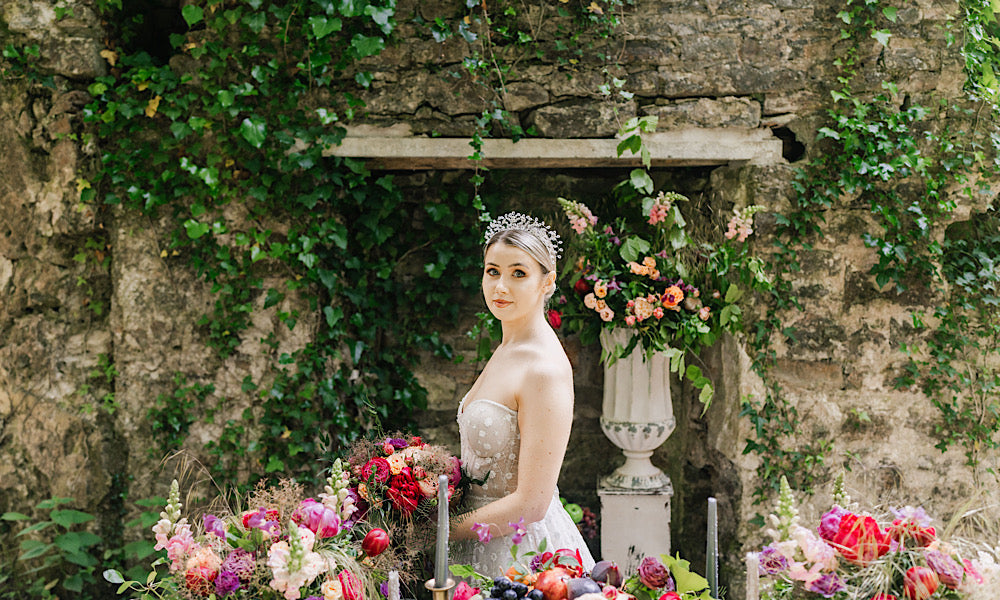 Woodland castle bridal photoshoot