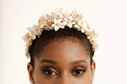 Truth ivory and gold wedding crown