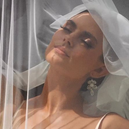 Daisy pearl drop wedding earrings