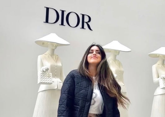 A couture headpiece when the bride works for DIOR in Paris!