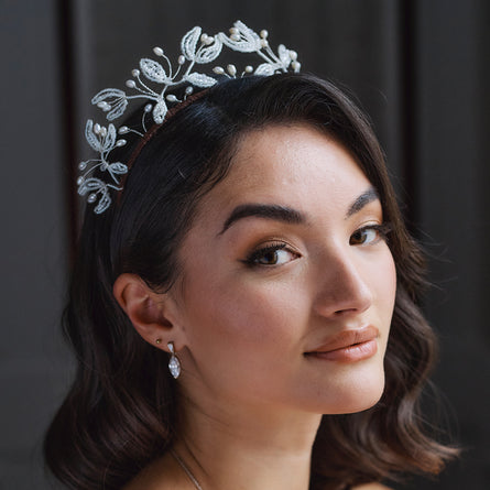 Midsummer seed Pearl floral headpiece crown 