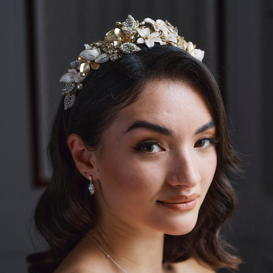 Truth ivory and gold wedding crown