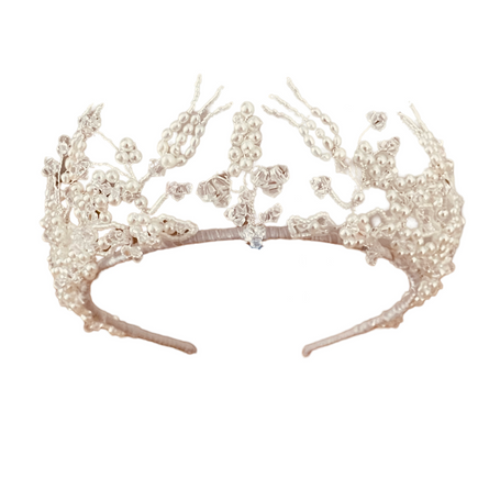 Thistledown pearl and crystal wedding tiara