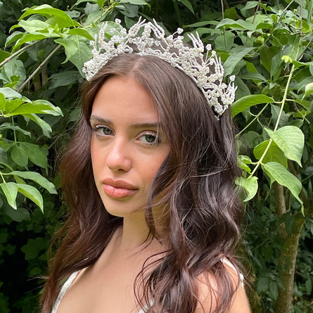 Thistledown pearl and crystal wedding tiara