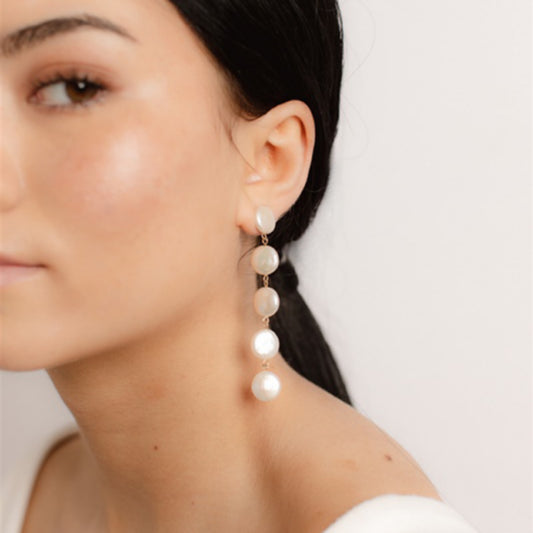Faith pearl drop earrings