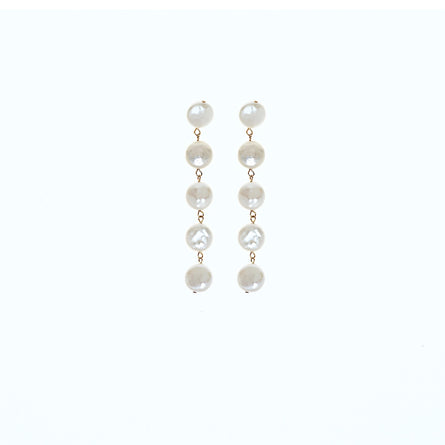 Long freshwater Pearl earrings 