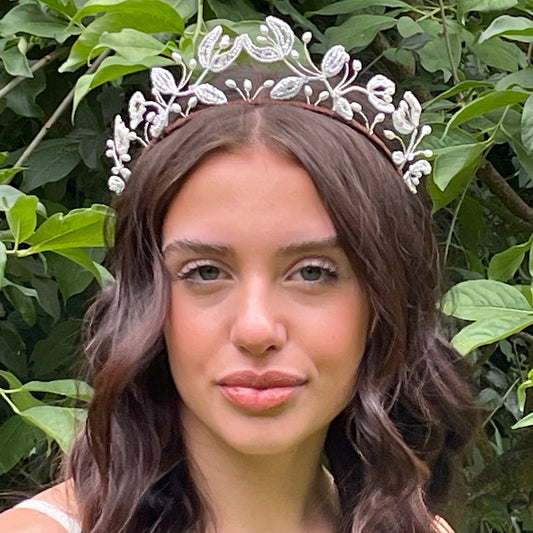 Midsummer floral Pearl tiara