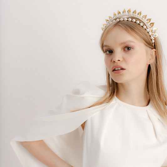 Statement gold Halo headband headpiece
